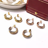 Titanium Steel Vacuum Ring Three-color Stud Trend – Stylish Gifts — 1