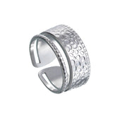 Adjustable Hammer Pattern Women's Ring – Gifts for Her — 3