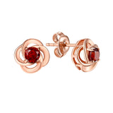S925 Sterling Silver Earrings Female Natural Garnet – Gifts for Her — 6