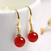 Elegant Silvering Earrings Female Chalcedony Green – Gifts for Her — 4