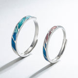 Qin Se He Couple Rings A Pair Of Sterling Silver – Gifts for Couples — 3