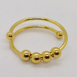 Stainless Steel Double Layer Turnable Ball Ring – Thoughtful Gifts — 5