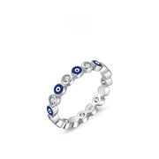 Minority Simple Epoxy Blue Eye Zircon Ring – Everyday Gifts — 5