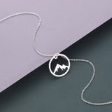 Stainless Steel Mountain Pendant Clavicle – Jewelry Gift Ideas — 4