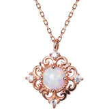 Women's Silver Necklace Pendant Sweet Square – Jewelry Gift Ideas — 6
