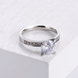 Fashion Women's Four Prong Diamond Stainless Steel – Stylish Gifts — 5