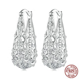 Exquisite White Gold Plated Pattern Ear Ring Female – Stylish Gifts — 6