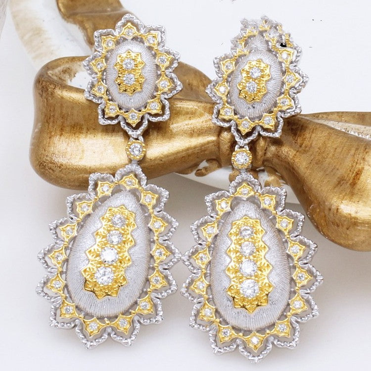 Luxury 925 Silver Hollow Earrings Ornaments – Everyday Gifts — 1