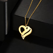 18k Gold Stainless Steel Heart-shaped Pendant – Jewelry Gift Ideas — 3