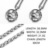 Men's Vintage Double Sided Wolf Head Titanium – Jewelry Gift Ideas — 2