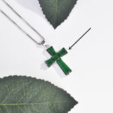 Cross Emerald Pendant Luxury Irregular Zircon – Jewelry Gift Ideas — 6