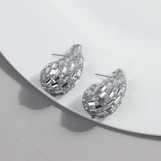 Fashion And Fully-jewelled Metal Stud Earrings – Stylish Gifts — 16
