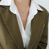 Eight Star Diamond Compass Pendant Necklace – Jewelry Gift Ideas — 3