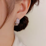 Dongdaemun High-grade Geometric Full Diamond Ear – Small Gift Ideas — 8