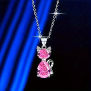 Fashion Unique Crystal Cat Pendant Necklace – Jewelry Gift Ideas — 1
