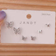Sterling Silver Needle Stud Earrings For Women Simple – Gifts for Her — 3