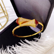 Ladies Double Pagoda Bracelet With Diamonds – Jewelry Gift Ideas — 8