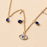 Fashion Gold Plated Devil's Eye Crystal Necklace – Jewelry Gift Ideas — 2