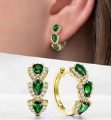 Klein Blue Zirconia Elegant Hoop Earrings – Birthday Gifts — 4