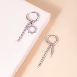 Hip Hop Stainless Steel Asymmetric Earrings Fashion – Stylish Gifts — 2