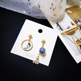 Earrings Cosmic Saturn Asymmetrywomen's – Special Occasion Gifts — 3