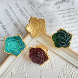 Hand Burning Carved Rose Glass Ring – Meaningful Gifts — 1