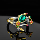 S925 Silver Emerald Elegant Alloy Ring – Small Gift Ideas — 2