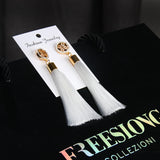 Long Elegant Tassel Earrings Diamond-embedded – Jewelry Gift Ideas — 12