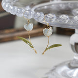 Handmade Tulip Vintage Flower Stud Earrings – Everyday Gifts — 7