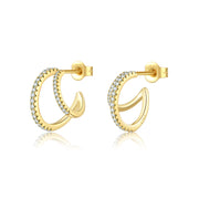 Double C Full Rhinestone Zircon Geometric Ins Temperament – Gift Ideas — 8