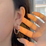 Silver Ring Shaped Earrings Female – Gifts for Her — 1