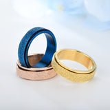 Turnable Anxiety Rings Rainbow Silver Color Relieve – Gifts for Her — 9