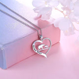 Fashion Mama Bear Crystal Heart Pendant Necklace – Jewelry Gift Ideas — 2