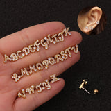 26 English Alphabet Earrings Micro-Inlaid Zircon Screw – Gifts for Her — 3