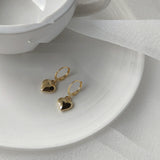 Women's Heart Plated 14K Real Gold Earrings – Gifts for Her — 2