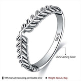 925 Sterling Silver Leaf Ring Retro Blemish – Stylish Gifts — 3