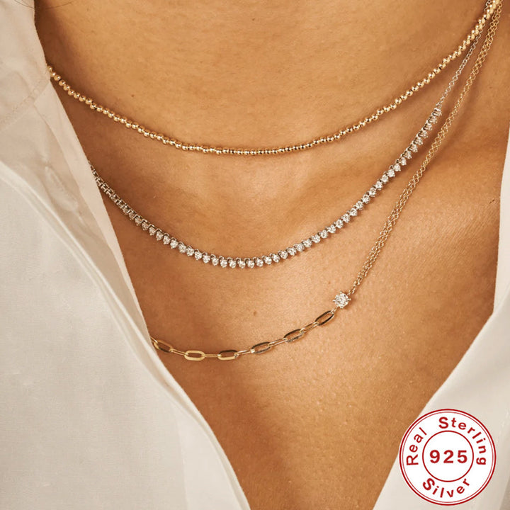 Sterling Silver Simple All-match Four-claw – Jewelry Gift Ideas — 1