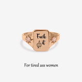 European And American Style English Square Ring – Stylish Gifts — 14