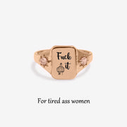 European And American Style English Square Ring – Stylish Gifts — 14