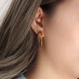 Trendy Earrings Stainless Steel Multi-layer – Jewelry Gift Ideas — 12