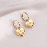 Fashion Women's Titanium Steel Heart Diamond Earrings – Stylish Gifts — 1