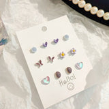 Sterling Silver Needle Stud Earrings Women's Set Small – Gifts for Her — 6