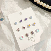 Sterling Silver Needle Stud Earrings Women's Set Small – Gifts for Her — 6