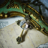 Vintage Steampunk Gear Cross Pendant Necklace – Jewelry Gift Ideas — 4
