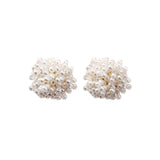High-grade Pearl Net Red Beaded Flower Earrings – Stylish Gifts — 6
