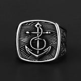 Nordic Viking Boat Anchor Titanium Steel Ring Pirate – Birthday Gifts — 2