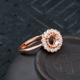 Sterling Silver Rose Gold Women's Eardrop Frame Open – Gifts for Her — 5