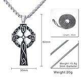 62MM Titanium Steel Celtic Cross Pendant Necklace – Jewelry Gift Ideas — 3