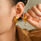 Women's Tigereye Pendant Love Heart Earrings – Jewelry Gift Ideas — 3