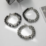 Natural Stone Frosted Bead Chain Beaded Titanium – Jewelry Gift Ideas — 3